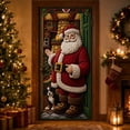 thumbnail image 5 of Miwamany Christmas Decorations Indoor Outdoor, Quilted Christmas Door Curtain with Santa Claus, Holiday Door Banner for Front Door Home Party, 5 of 6