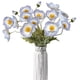 thumbnail image 1 of Flores artificiales 5 piezas de amapolas de seda artificiales para decoración del hogar, la oficina, la boda y el exterior (azul claro), 1 of 5