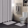 thumbnail image 1 of FMSHPON Modern 4 Piece Bathroom Set Shower Curtain Bath Rug Contour Mat and Toilet Lid Cover, 1 of 8