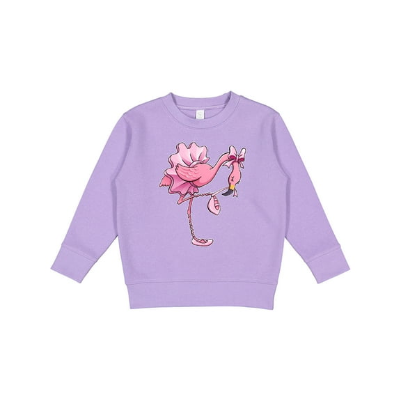 Inktastic Flamingo Ballerina in Tutu and Ballet Toe Shoes Toddler Sweatshirt