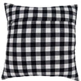 thumbnail image 2 of Fennco Styles Buffalo Plaid Holly Holiday Decorative Throw Pillow 18" W x 18" L - Black & White Cushion for Christmas, Home, Couch, Living Room, Bedroom and Office Décor, 2 of 3