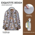 thumbnail image 5 of Hedgehogs and Forest Animals Pattern Backpack for School,Cute School Bag,Schoolbag with Adjustable Shoulder Straps & Padded Back,15.3"x11"x7.1".﻿, 5 of 6