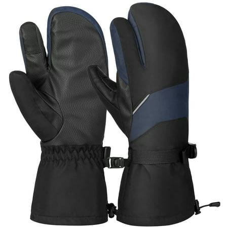 Winter Snow & Ski Touch Screen Gloves-Waterproof Ski Gloves Touchscreen Winter Mittens Warm Snow Snowboard Gloves Cold Weather Mittens for Men (Best Gloves For The Snow)