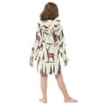 thumbnail image 7 of FORMRS Niños Bathrobe Unisex Hooded Robe Soft Plush Pajamas Sleepwear, Size 10-12T, Plaid Deer, 7 of 7