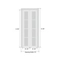 thumbnail image 5 of Sliding Closet Bi-fold Doors 72 x 96 inches | Quadro 4445 Nordic White with Frosted Glass | Sturdy Tracks Moldings Trims Hardware Set | Wood Solid Bedroom Wardrobe Doors, 5 of 5