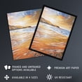 thumbnail image 2 of Artery8 Woolacombe Bay Seaside Sunset Coastal Landscape Living Room Art Print Framed Poster Wall Decor 12x16 inch, 2 of 5