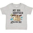 thumbnail image 3 of Inktastic My Big Brother Loves Me with Sloth and Hearts Boys or Girls Toddler T-Shirt, 3 of 5