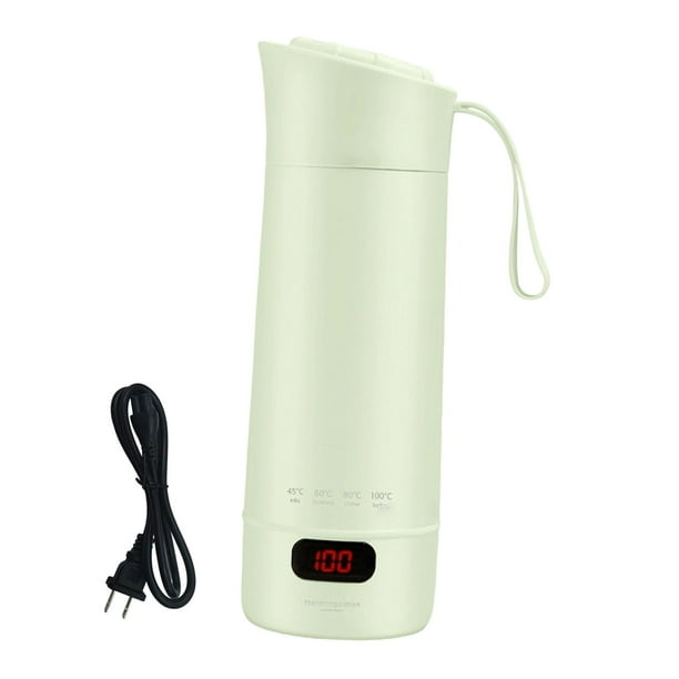 Hervidor eléctrico de viaje, pequeño hervidor de agua caliente con pantalla digital de temperatura, calentador de taza Verde