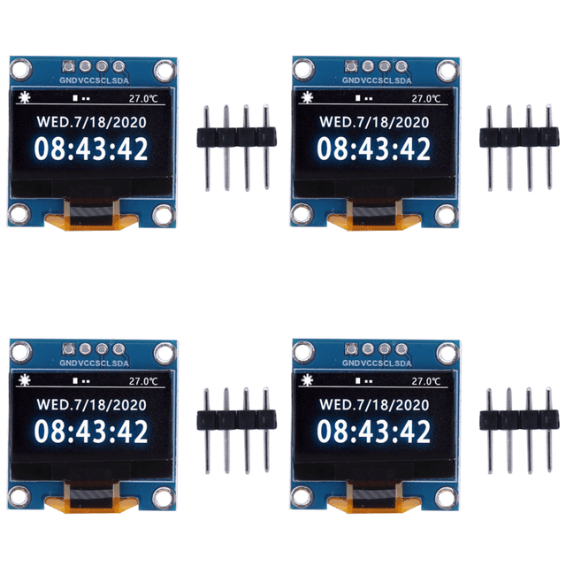 Módulo OLED 0 96 Pulgadas 4 Pines IIC 128x64 SSD1315 Unidad para (Dislay) Blanco