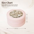 thumbnail image 2 of Yiaed Starfish and Sea Shells Print Travel Jewelry Case Bridesmaid Gift Boxes Jewelry Travel Organizer Small Round Jewelry Box Mini Storage-Pink, 2 of 7