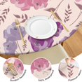 thumbnail image 4 of Pioneer Flower Floral Print Pattern Round Fitted Tablecloth with Elastic Edge,Dining Table Cover Waterproof,Outdoor Round Tablecloth for Camping,Dining,Indoor and Outdoor, 4 of 7