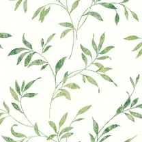 Chesapeake Sanibel Green Trail Prepasted Easy Walls Wallpaper, 20.5-in by 33-ft, 56.4 sq. ft.