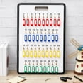 thumbnail image 7 of Key Hook Board Rack with 40 Pcs Plastic Tags Set 23.4 x 15.5 Inch Key Holder Wall Mount with 38 Hooks Self Closing Tabs Colored Labels for Car Hotels Office House Storage Organization, 7 of 7