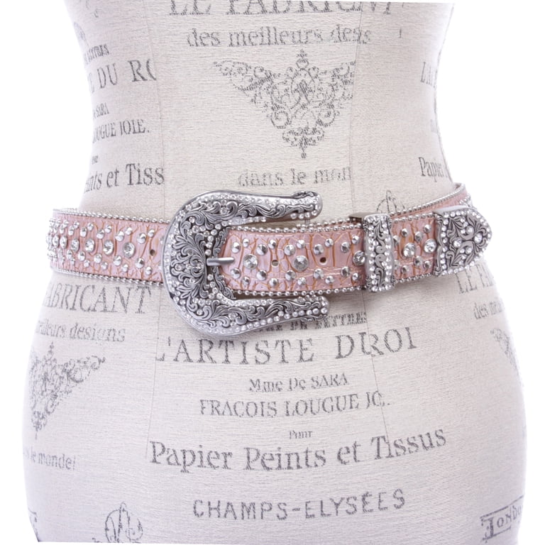 Western Cowgirl Faux Alligator Rhinestone Studded Leather  display picture 1