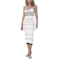 thumbnail image 1 of VESTIDO DE PUNTO HUECO SIN MANGAS ESCOTE EN V DE INSPIRE CHIC PARA MUJERES, VESTIDOS MIDI DE PLAYA S BLANCO, 1 of 6