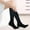 Noir, variante sur EARKITY Bas de Compression à Fermeture Éclair pour Femmes et Hommes, Bas de Compression Jusqu'au Genou, Bas de Soutien à Bout Fermé pour Varices, Postchirurgie, Enflure, Infirmières, Grossesse