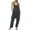 Black, variant on jsaierl Plus Size Rompers for Women Casual Cold Shoulder Jumpsuit Solid Suspender Jumpsuits Wide Pocket Leg Pant