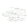 thumbnail image 2 of KYLE & KAY Convertible Sectional Sofa Couch, Chenille Oversized 3 Seater Cloud Couch with 5 Soft Pillows, Upholstered U Shaped Sofa with Ottoman for Living Room, Apartment, Office, Gray, 2 of 7