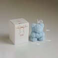 thumbnail image 2 of Valentine's Day Cute Bear with Heart Scented Candle Teddy Bear Rose Clusters Handmade Floral Soy Wax Aroma Decorative Candle for Table Photo Prop Wedding Birthday Anniversary Gift(Blue), 2 of 4
