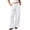 White, variant on Lmnyox Kid's Sweatpants Wide Leg Solid Color Elastic Waist Drawstring Pants Open Bottom Trousers with Pockets