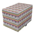 thumbnail image 1 of Ethnic Dog Crate Cover, Repetitive Colorful Geometrical Pattern Silhouettes, Easy to Use Pet Kennel Cover Small Dogs Puppies Kittens, 7 Sizes, Grey Pink Yellow, by Ambesonne, 1 of 6