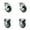 2 Swivel w/2 Top Lock Brakes - 2 Rigid, variant on 4 Inch Thermoplastic Rubber Wheel Swivel Top Plate Caster with Brake SCC