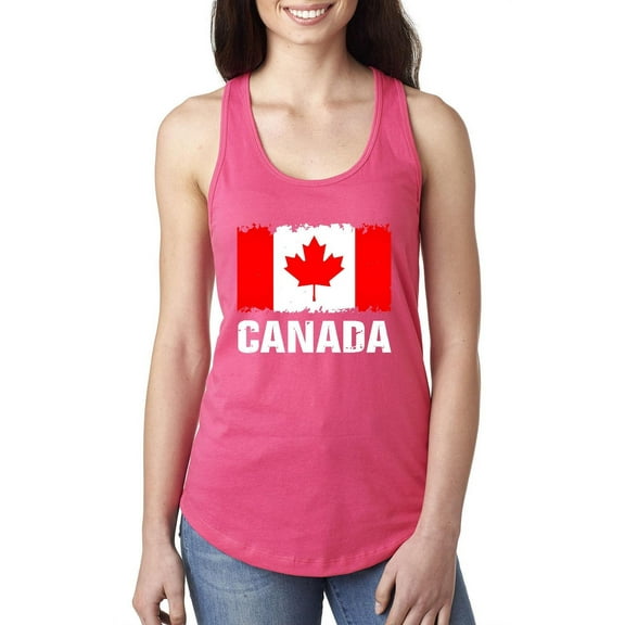 MmF - Women's Racerback Tank Top, up to Women Size 2XL - Canada Flag