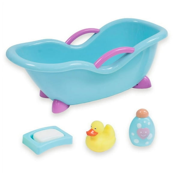 JC Toys for Keeps! Blue and Pink Baby Doll Bath and Gift Set - Fits Small Dolls up to 11” Dolls