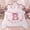 Pink B, variant on Erosebridal Floral L Letter Kids Twin Comforter Sets, Pink Damask Flower Bedding Set, 2pcs