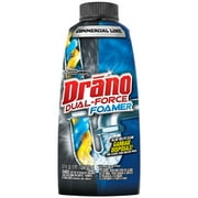 (4 pack) Drano Dual-Force Foamer, Hair and Drain Clog Remover, Commercial Line, 17 fl oz