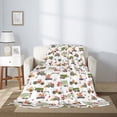 thumbnail image 2 of Disketp Excavator Cozy Flannel Fleece Throw Blanket: Has a velvety texture for All Seasons - Perfect for Women, Men, & Kids"50"x40", 2 of 6