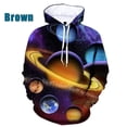 thumbnail image 2 of Sweat à Capuche Imprimé 3D Mode Espace, Pull Décontracté Hip Hop, Chandail à Capuchon Galaxie, 2 of 5