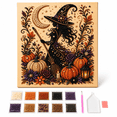 thumbnail image 2 of AEL Kit de Pintura de Diamantes de Halloween, 8 x 8 in Arte de Cristal Enmarcado DIY, Bruja, 2 of 6