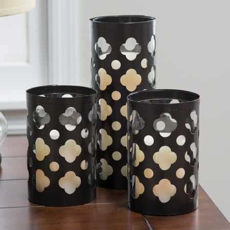 Norte Cutwork Candle Holders - Set of 3