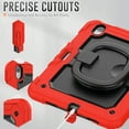 thumbnail image 6 of Dteck Kids Full Body Protection Case for iPad Air 11 inch 2025/2024,Heavy Duty Silicone Case 360 Degree Rotating Handle Stand Cover with Screen Protector for iPad Air 11-in. M3/M2, Black+Red, 6 of 7