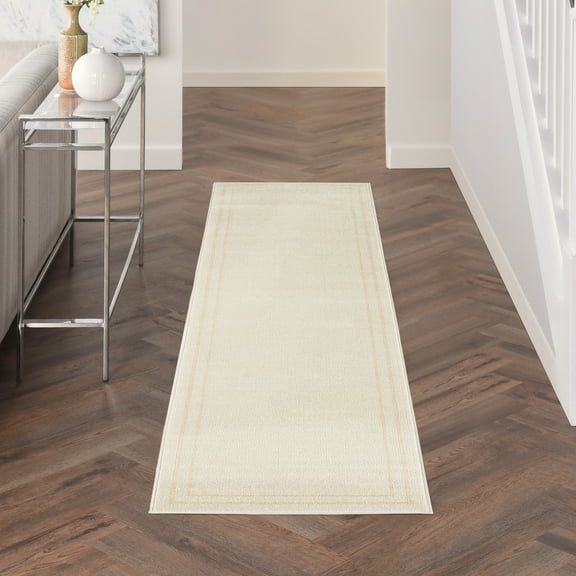 Nourison Essentials Indoor/Outdoor Ivory Gold 2'2" x 10' Area Rug (2x10)