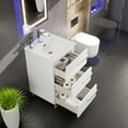 thumbnail image 5 of Eviva Deluxe 20"W x 18"D White Freestanding Bathroom Vanity with White Porcelain Integrated Sink, 5 of 11