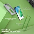 thumbnail image 7 of FITO For Samsung Galaxy S21 FE Case, Phone Case with Screen Protector and Kickstand (Green), 7 of 7