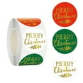thumbnail image 3 of Lipstore 3x1 Roll Merry Christmas Stickers Labels Round Seals for Gift Envelopes Boxes 3 Pcs, 3 of 6