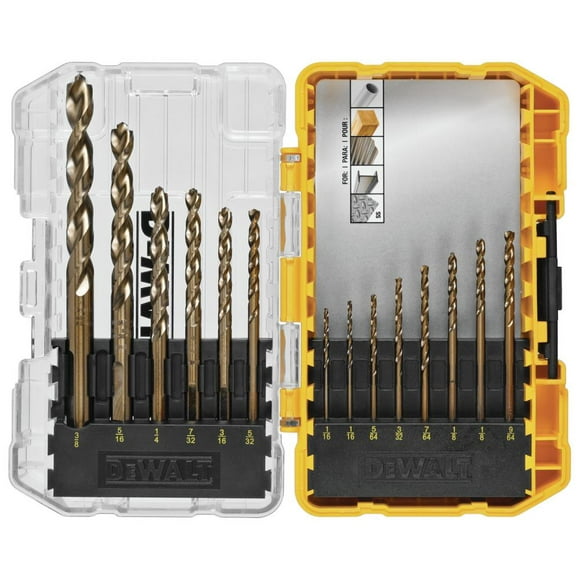 DEWALT Cobalt Drill Bit Set with Pilot Point, 14-Piece (DWA1240)