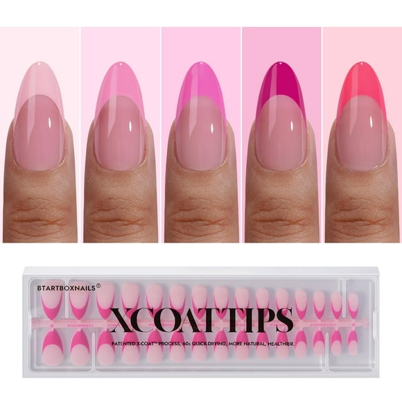 Press On Nails BtartBoxNails XCOATTIPS Pink French Tip