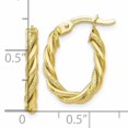 thumbnail image 3 of 10K Polished and Textured Gold Earrings, 3 of 4