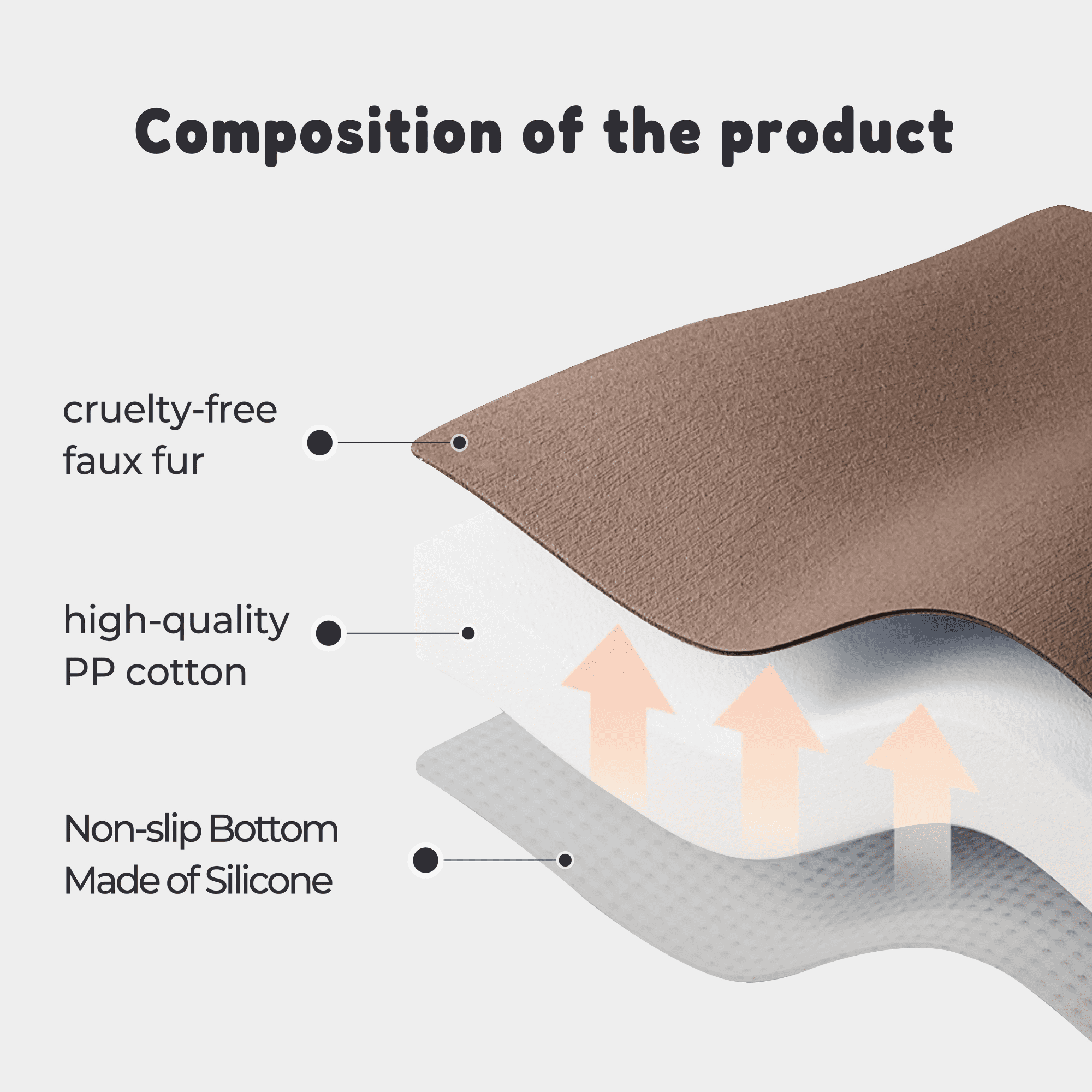 allisandro Calming Furniture Protector Dog Bed with Soft Neck Bolster, Waterproof Faux Fur Couch Cover with Removable Cover, 45 x 40 x 5 Inches, Bear Brown