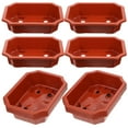thumbnail image 3 of DEEPCRAFF 12Pcs Dark Red Plastic Planter Pot with Drainage Holes for Indoor and Balcony Use, 3 of 8