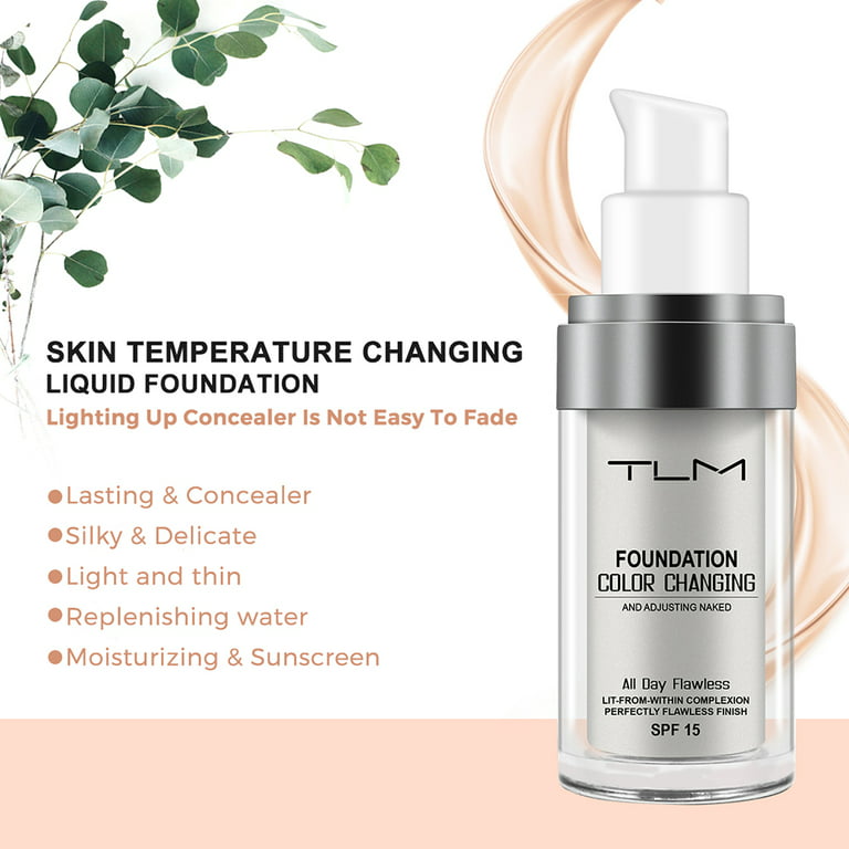  30ml TLM Flawless Color Changing Liquid Foundation Makeup  Change To Your Skin Tone By Just Blending : Beauty & Personal Care