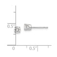 thumbnail image 2 of Finest Gold 14K White Gold 3.75 mm CZ stud earrings, 2 of 3