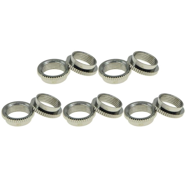 Dopro 10 tuercas de rosca fina moleteadas de 15/32 pulgadas de profundidad para interruptor de guita