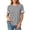 Gray, variant on Maplenight Cotton Linen T Shirts for Women Color Block Crew Neck Short Sleeve Tees Casual Weekend Lightweight Shirts