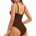 thumbnail image 4 of Maillot de Bain Rehausseur à Armatures Froncé Taille Haute Maillot de Bain Bikini avec Armatures Short de Bain pour Homme Robe Bikini Short de Plage Ensemble de Shorts Shorts Bleu Maillot de Bain Taille Haute Bikini String Blanc, 4 of 4