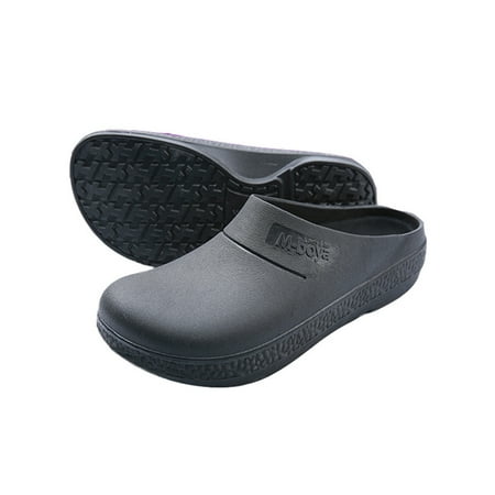 

Avamo Men Chef Shoes Nonslip Oil Water Resistant Nursing Work Shoe for Hospital Garden Kitchen Black 8.5